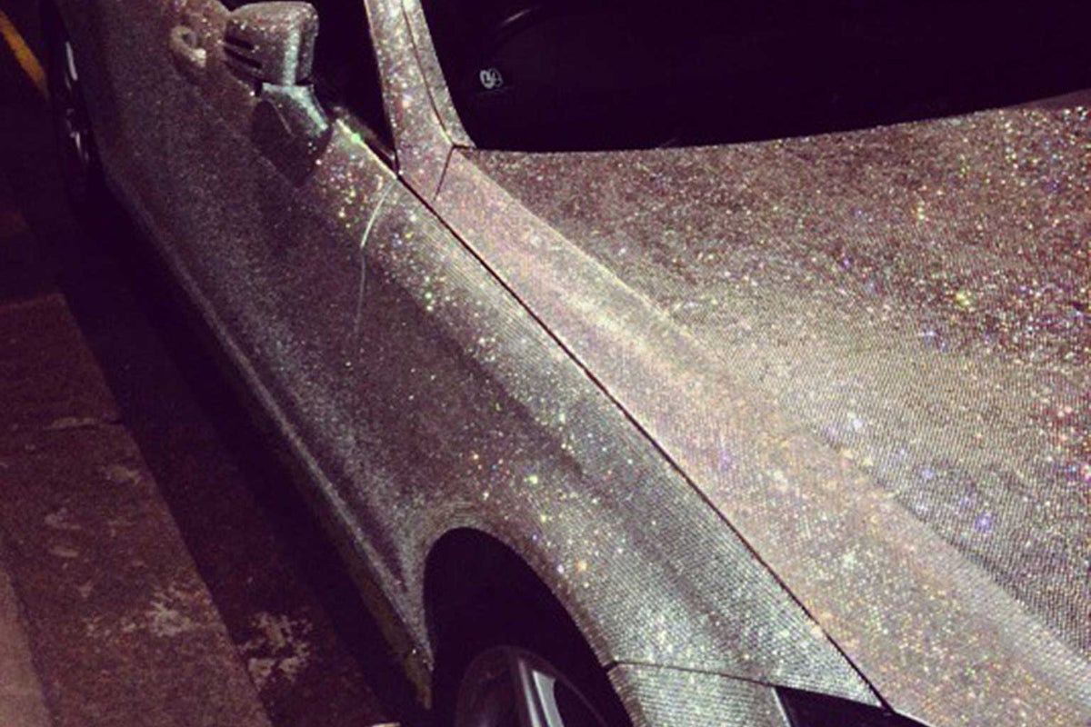 Russian student has 'unique' car covered with millions of Swarovski ...