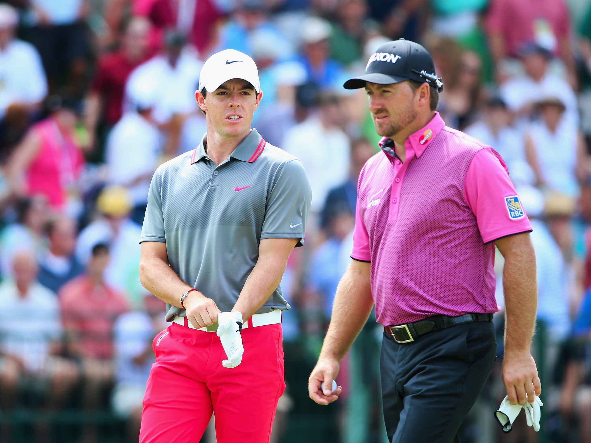 Rory McIlroy of Northern Ireland and Graeme McDowell of Northern Ireland pictured together at the 2014 US Open