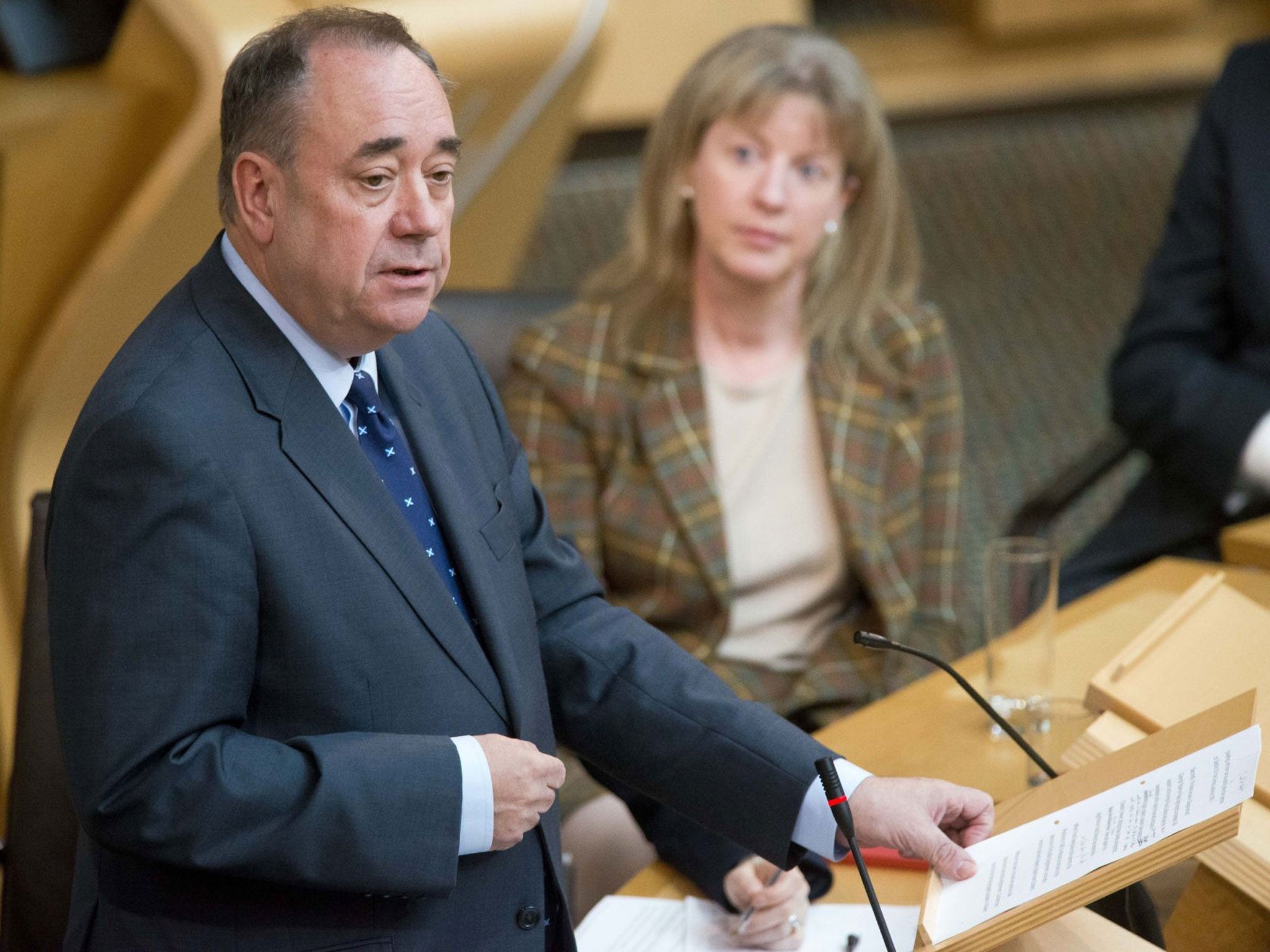 Alex Salmond addresses the Scottish Parliament for the first time since the referendum