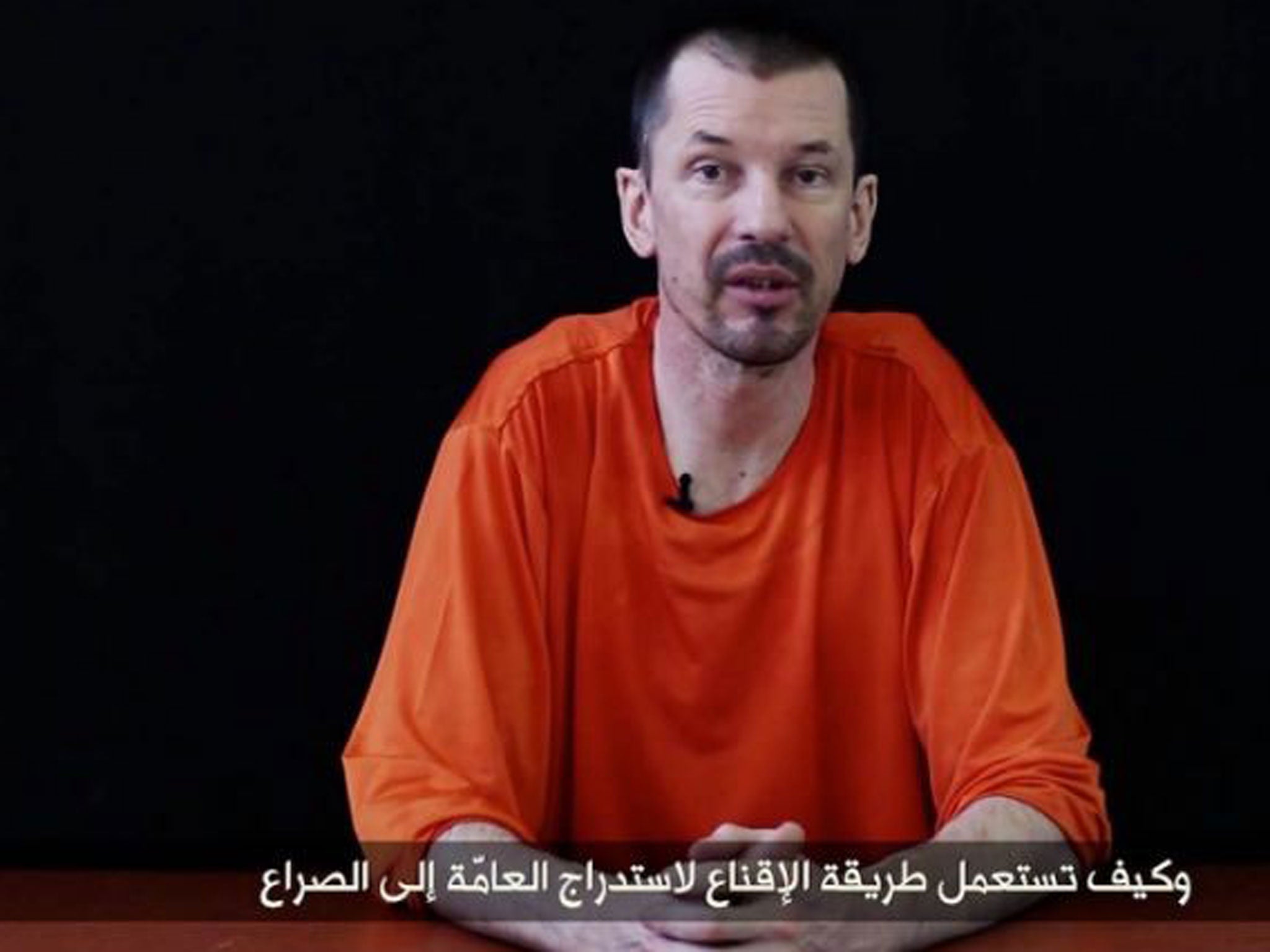 John Cantlie appeared in a second Isis film yesterday