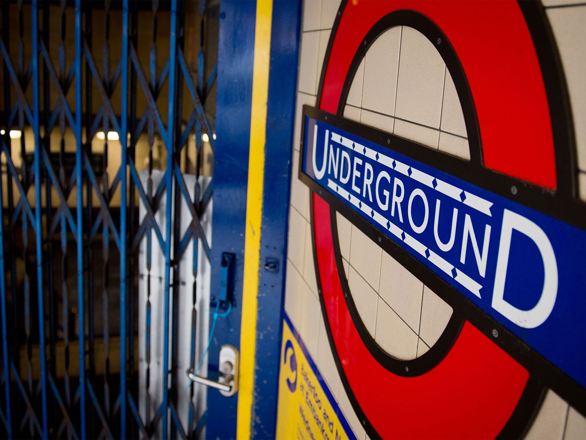 The gates to a central London underground station