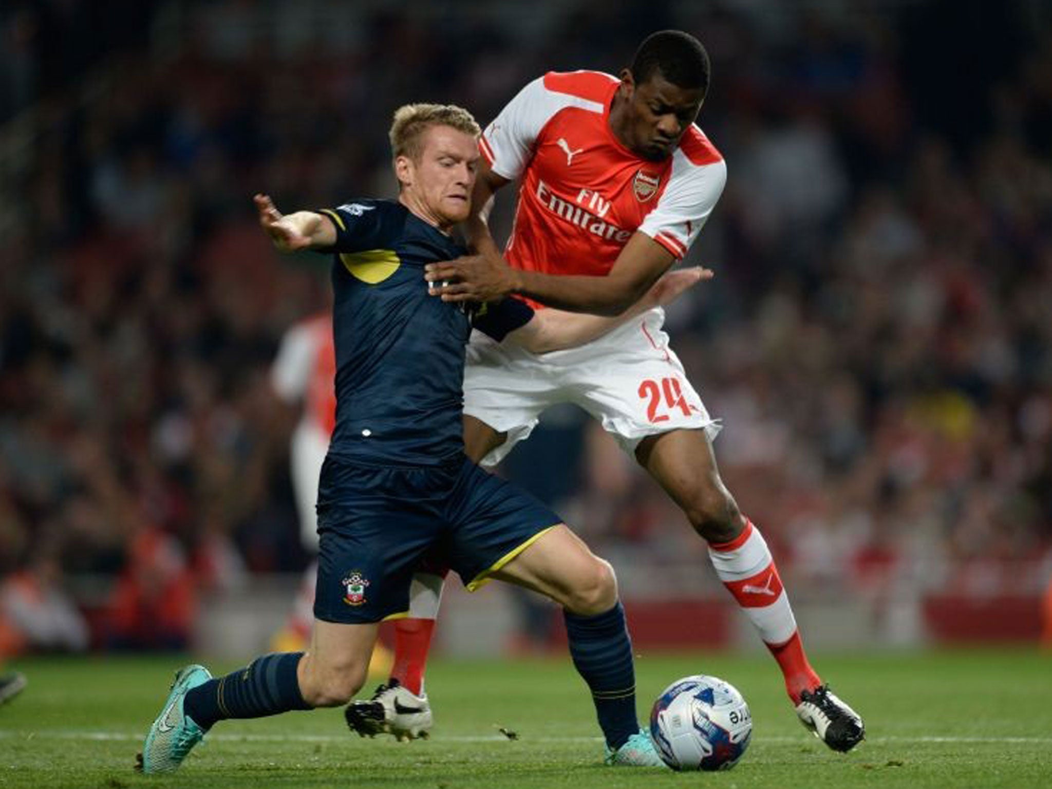 Arsenal's Abou Diaby against Southampton in September - his only appearance this season