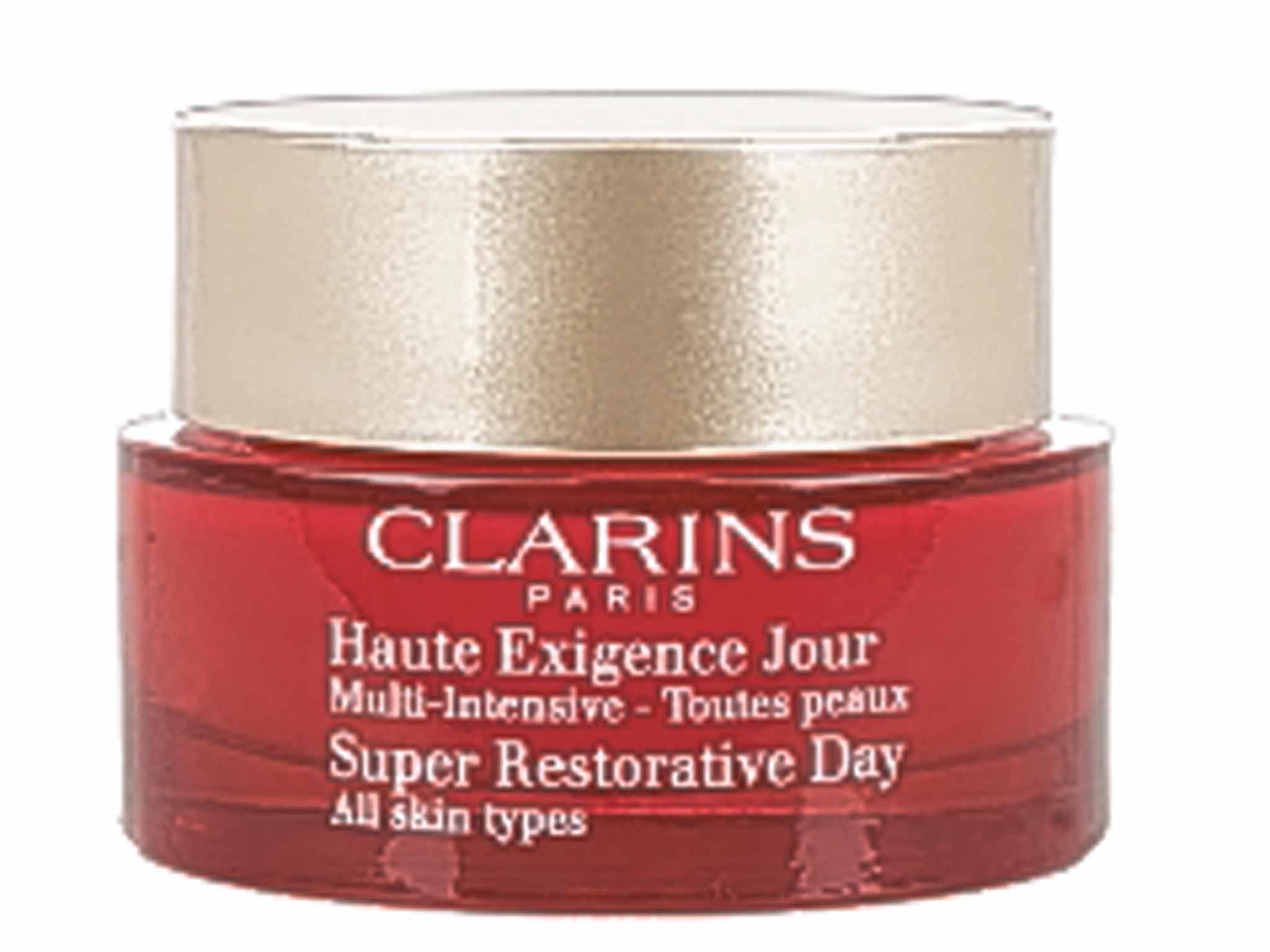 Super restorative day cream - £69, clarins.co.uk: This old-fashioned luscious cream provides a veritable feast for those who want to give their face and neck a generous dose of moisture.