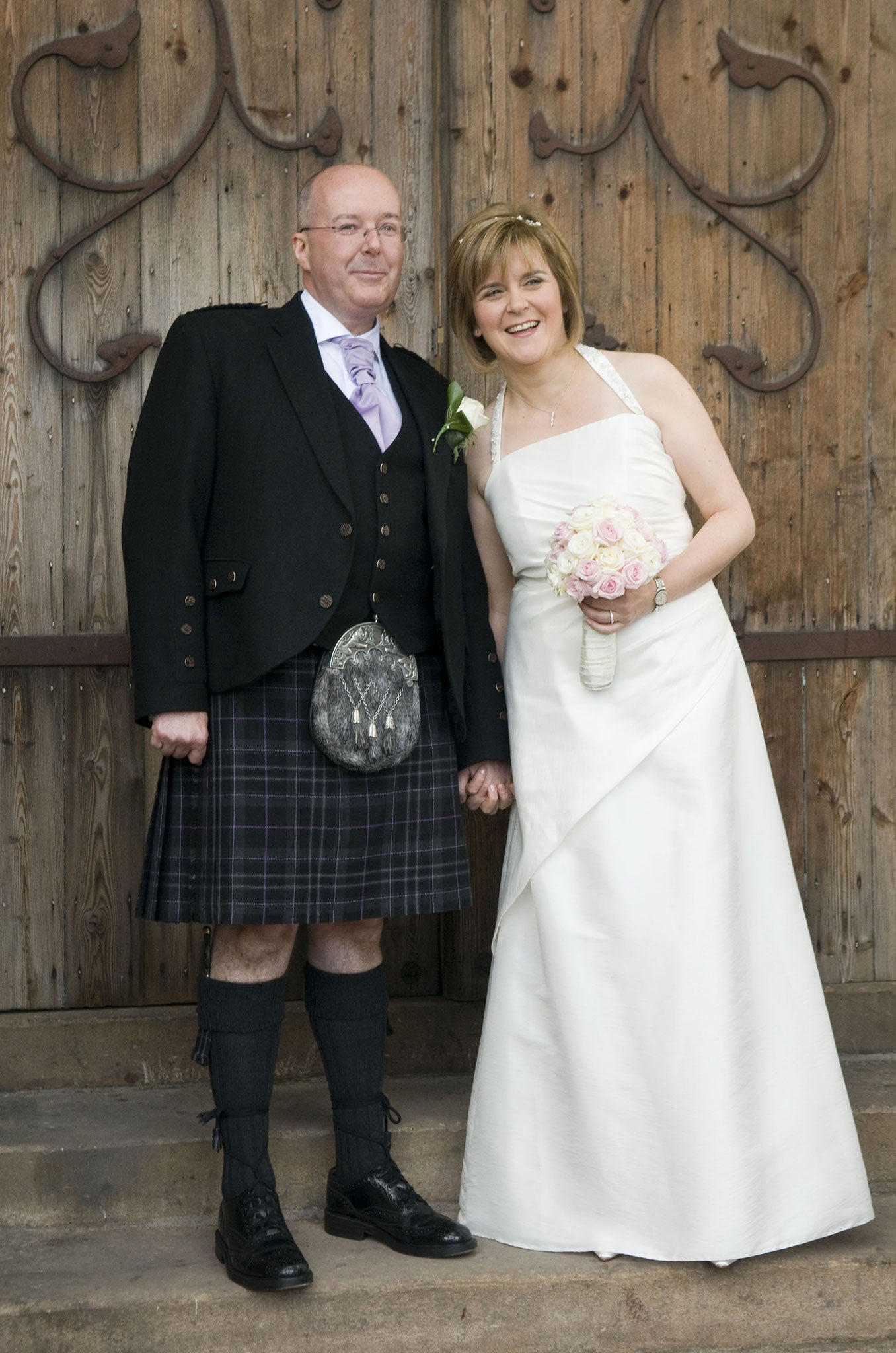 Ms Sturgeon on her wedding day with husband in 2010