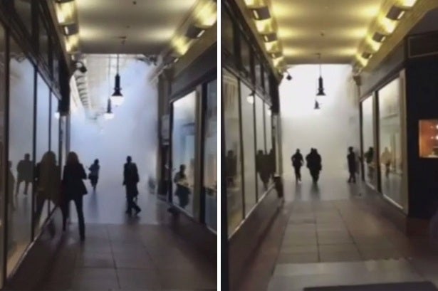 Midday shoppers at Glasgow's Argyll Arcade filmed daylight robbery.