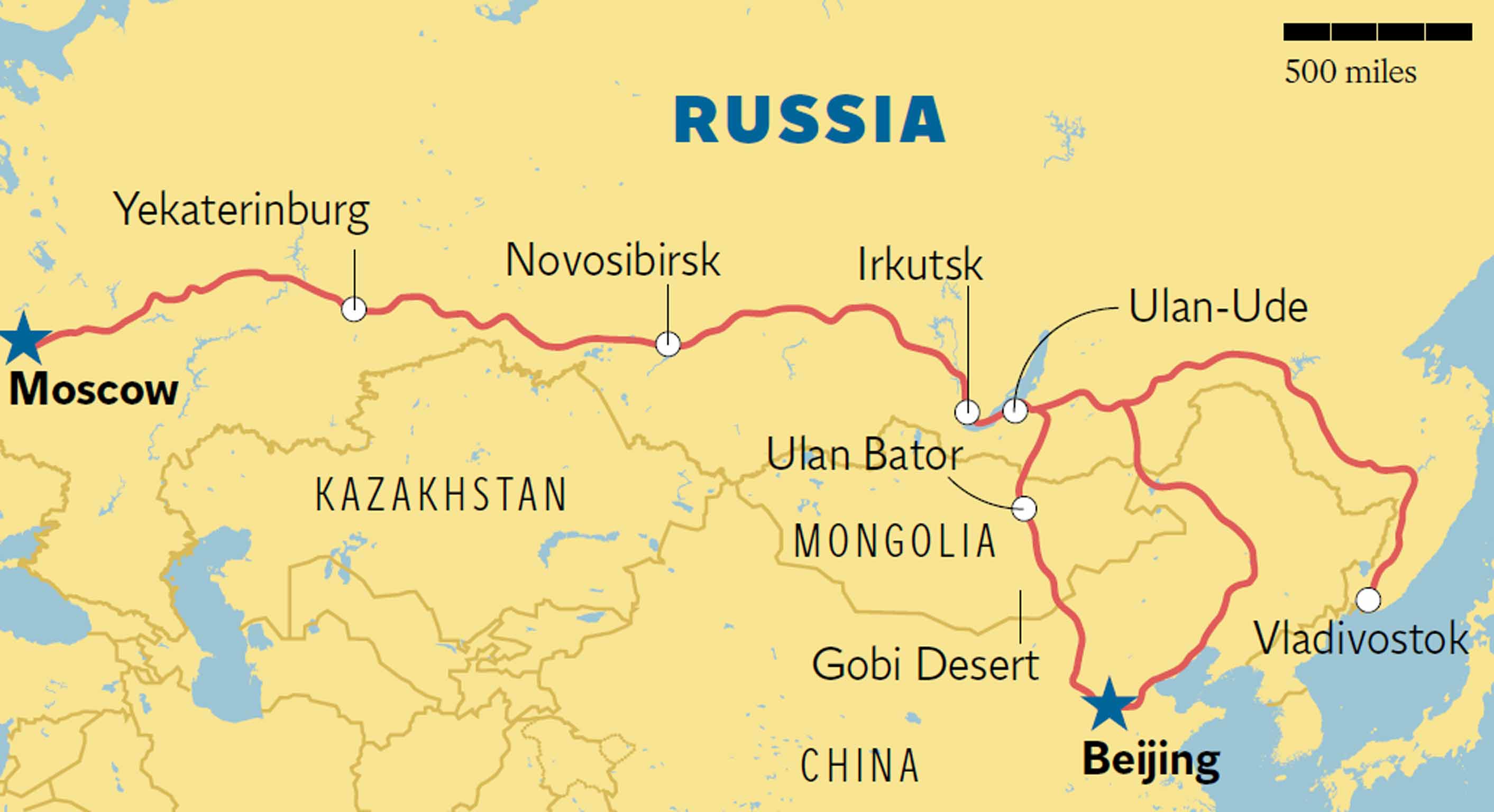 Trans Siberian Railway Map