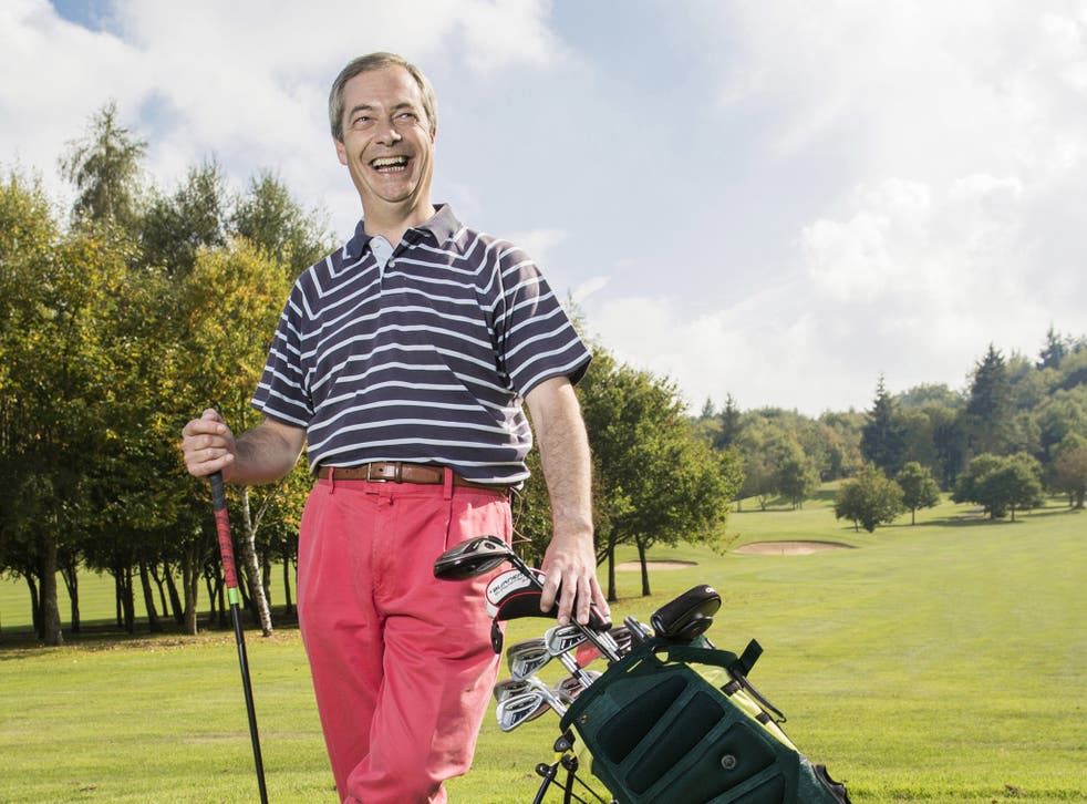 Nigel Farage has filmed an advert with Paddy Power to
back ‘Team Europe’ in the Ryder Cup