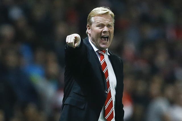 Ronald Koeman makes a point on the touchline