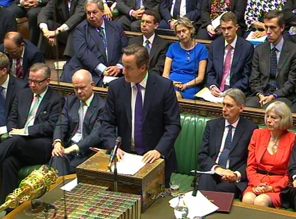 Prime Minister David Cameron speaking about military action against IS in the House of Commons,