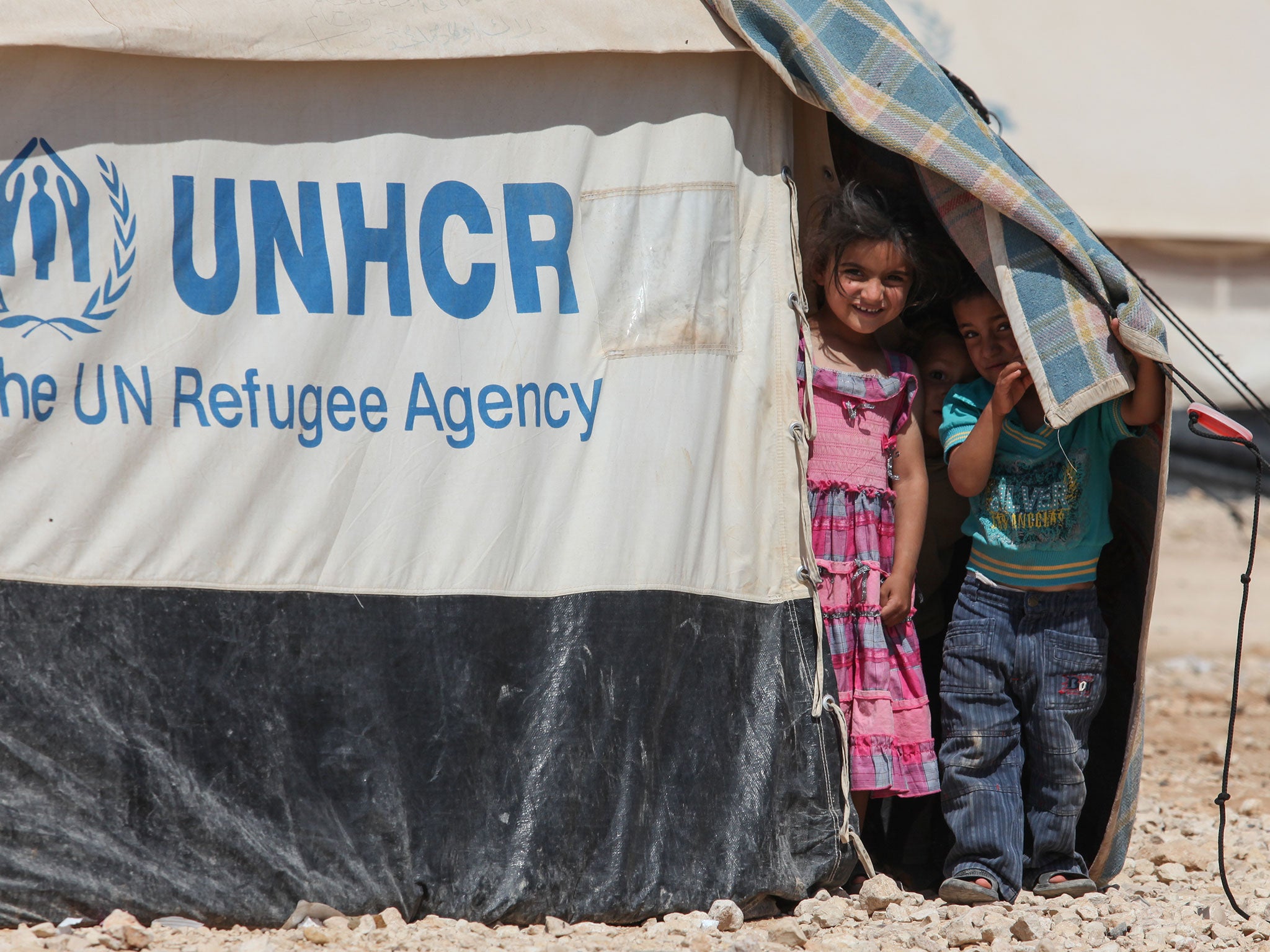 Refugee children at Zaatari