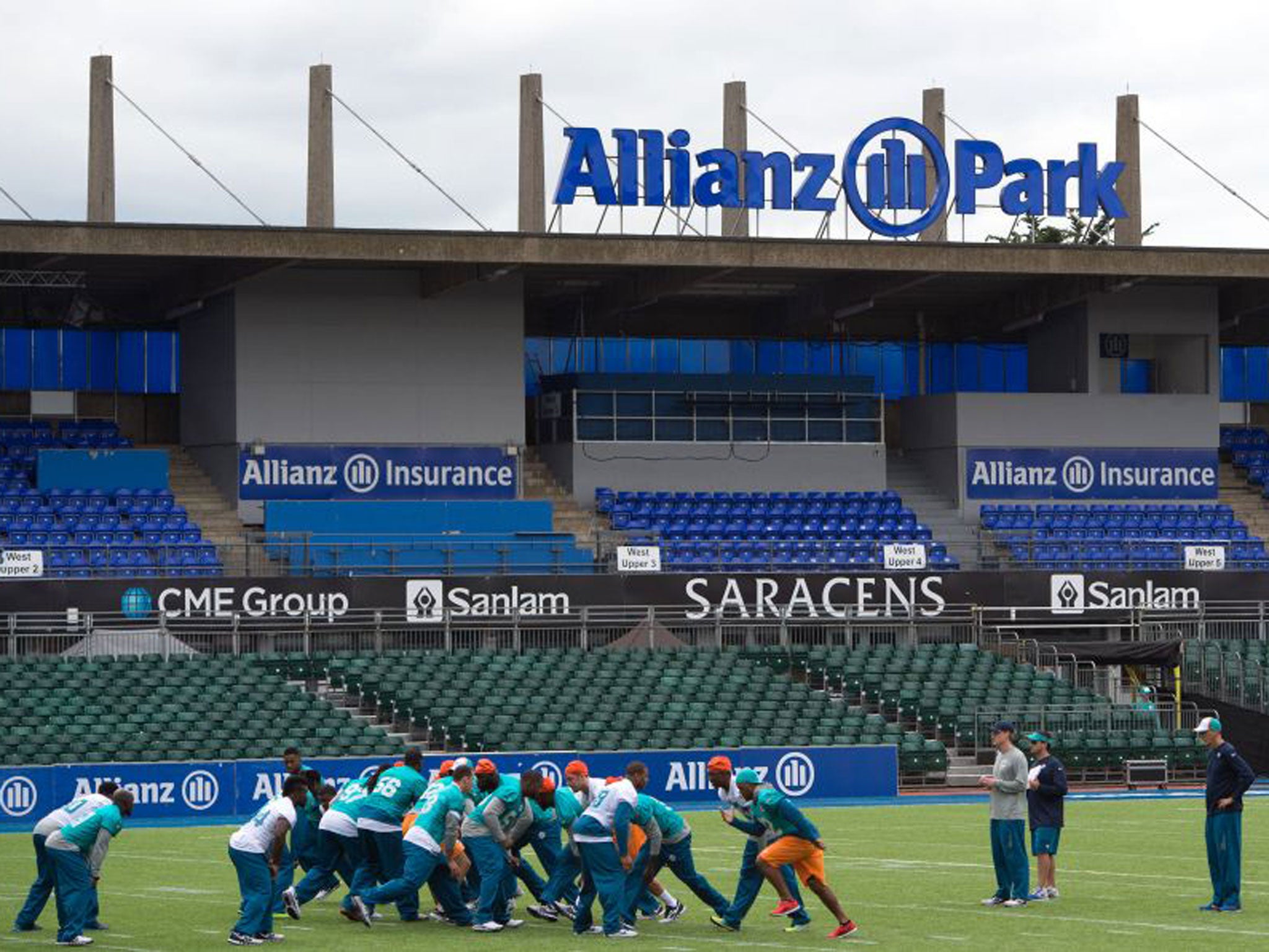 The raiders take on the Miami Dolphins in the first of three NFL games at Wembley this season