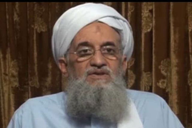 Ayman al-Zawahiri on video, announcing the new al-Qaeda affiliate in India