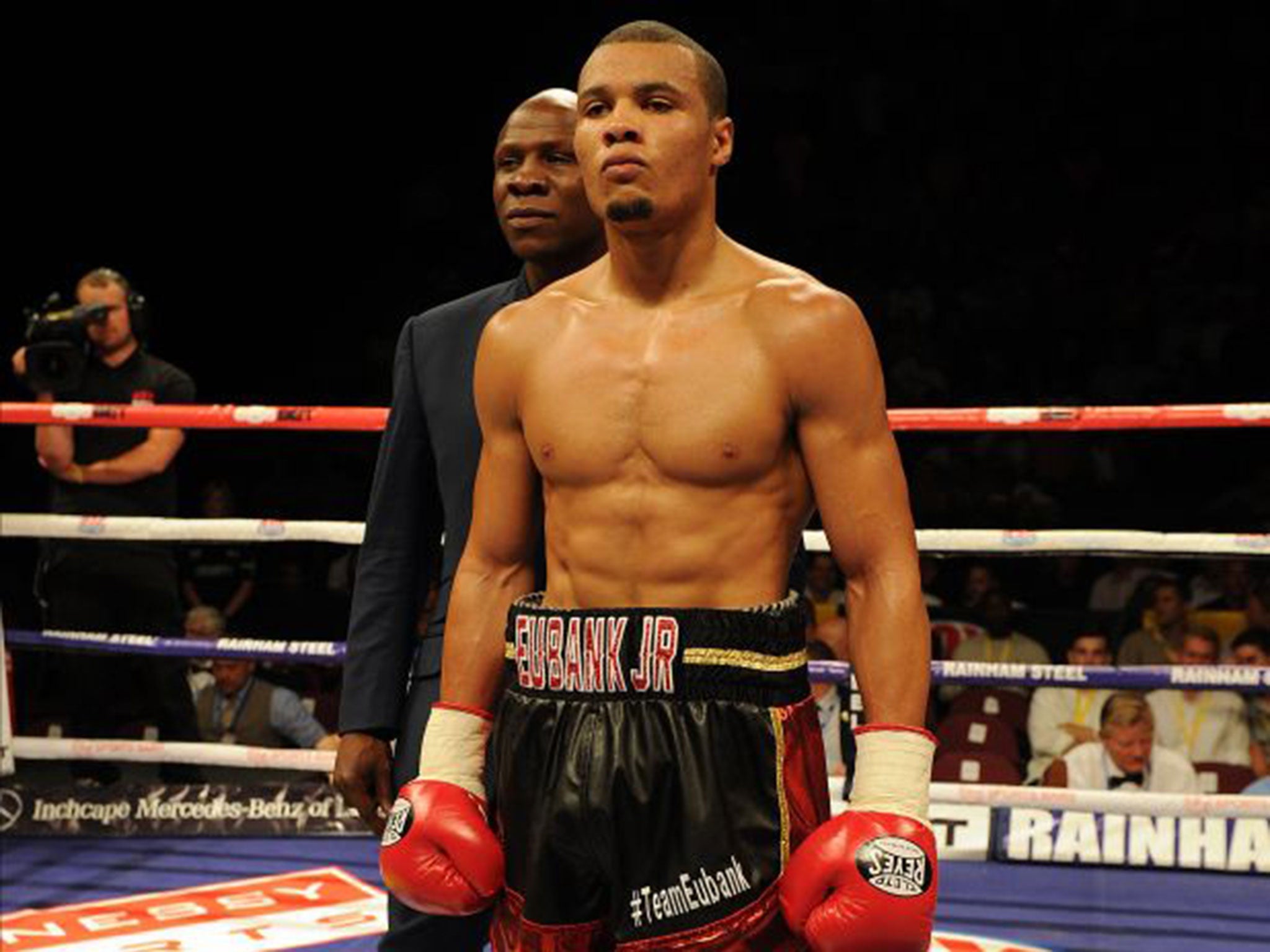 Caught in the meddle: The promising career of Eubank Jnr, managed by his father, appears to be on hold after the Saunders fight was scrapped
