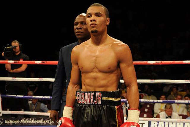 Caught in the meddle: The promising career of Eubank Jnr, managed by his father, appears to be on hold after the Saunders fight was scrapped