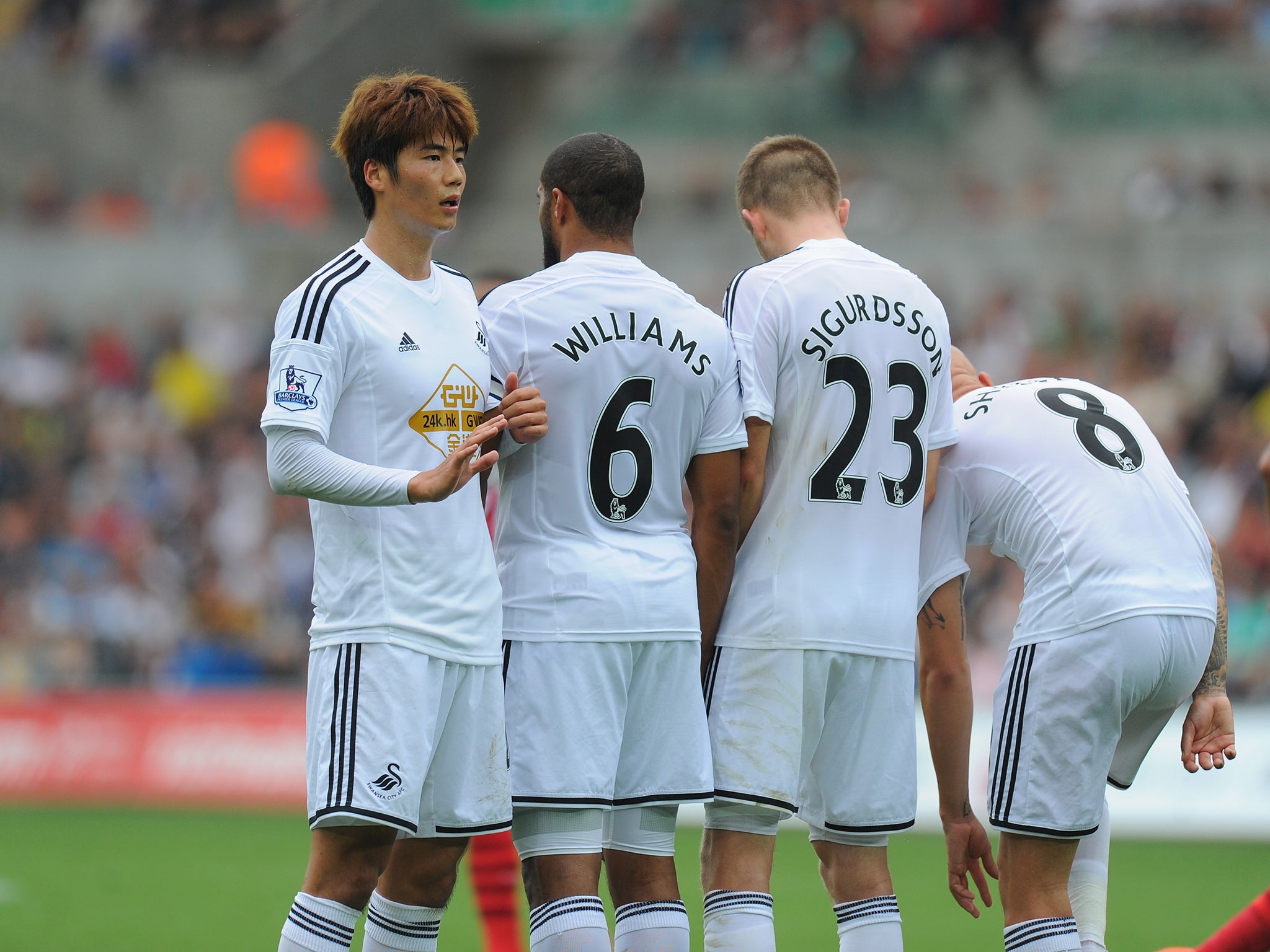 Ki Sung-yueng of Swansea pictured at the Stadium of Light