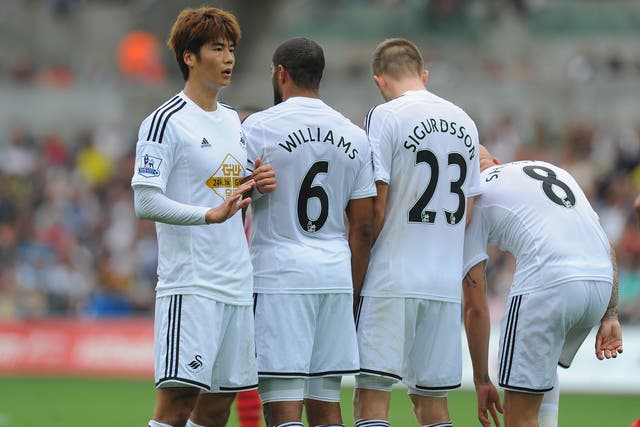 Ki Sung-yueng of Swansea pictured at the Stadium of Light