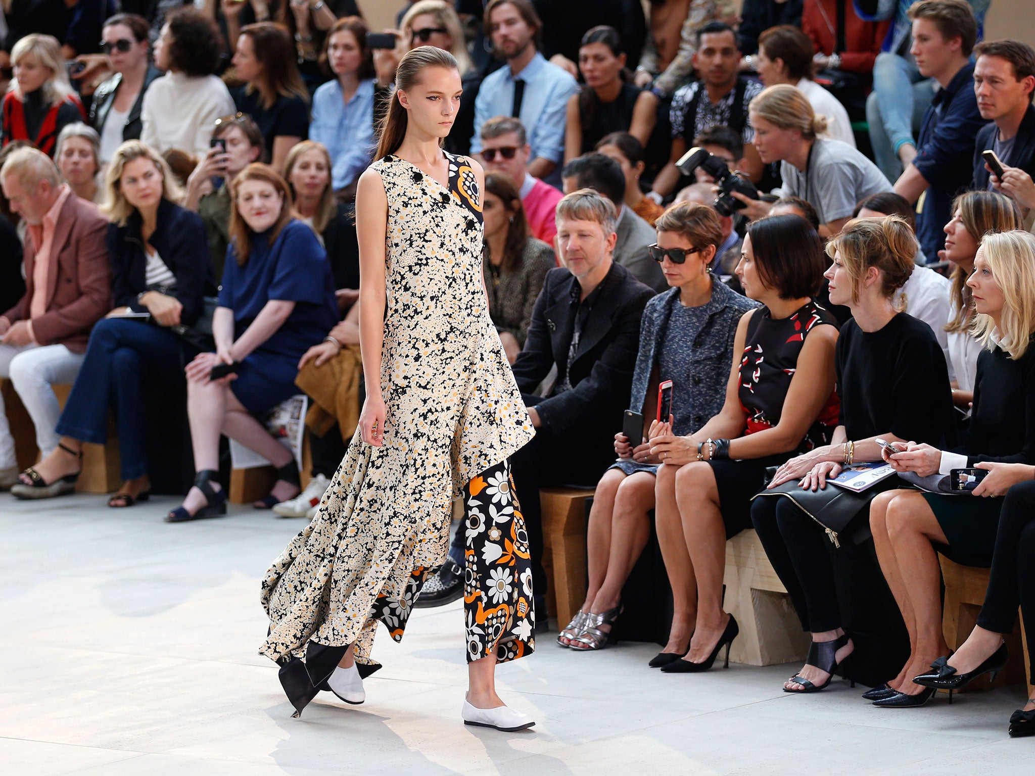 A creation for Celine’s Spring/Summer 2015 ready-to- wear fashion collection in Paris