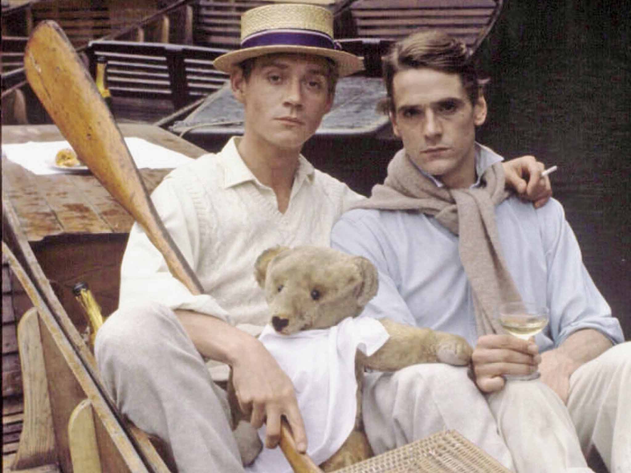 Bearing up: Sebastian Flyte with his teddy Aloysius in Brideshead Revisited
