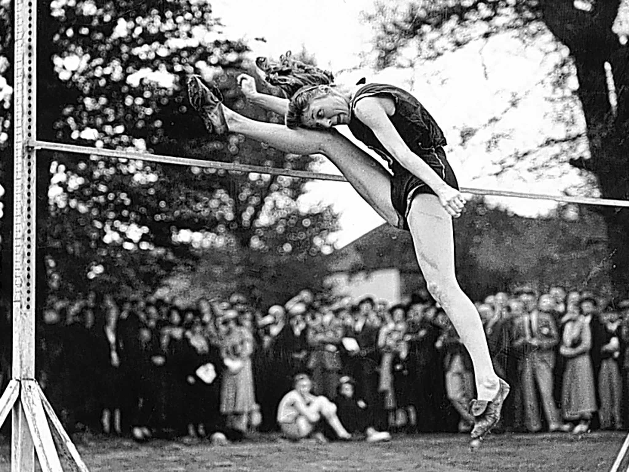 Tyler in 1938; 'They didn't like us to do the long jump back then because they thought it would damage our abdominal muscles'