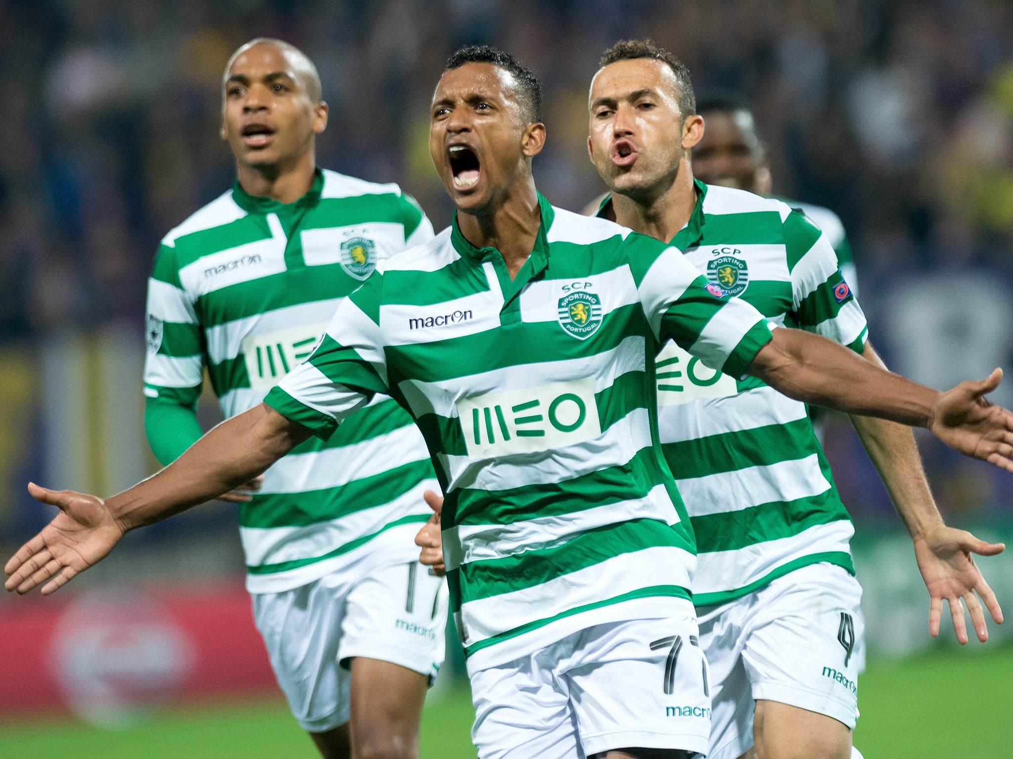 Nani in action for Sporting Lisbon