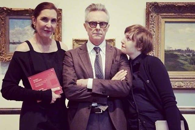 From left: Laurie Simmons, Carroll 'Tip' Dunham and their daughter Lena Dunham