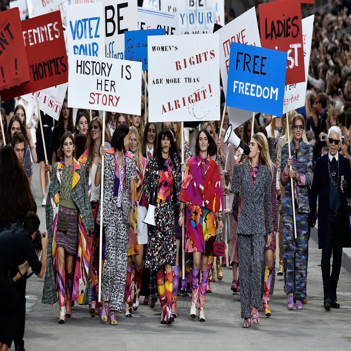 Karl Lagerfeld hits out at critics of his feminist rally Womenswear