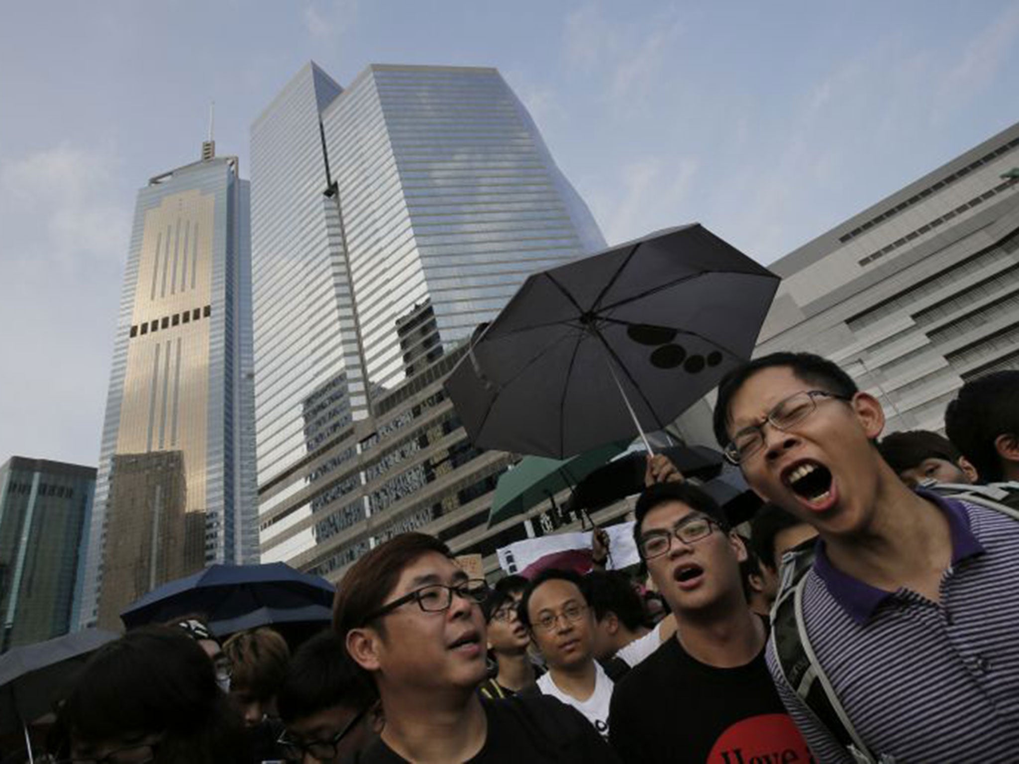 Tens of thousands of protesters occupied the streets of Hong Kong during China’s National Day