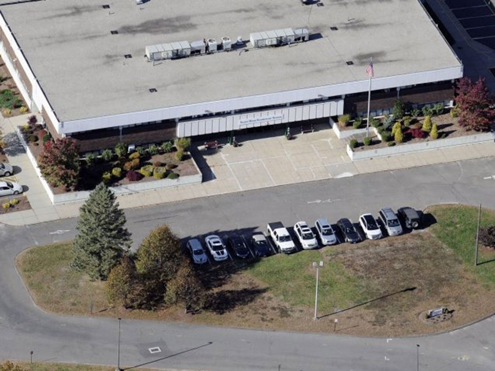 &#13;
The Sandy Hook Elementary School building where 26 children and adults were killed &#13;