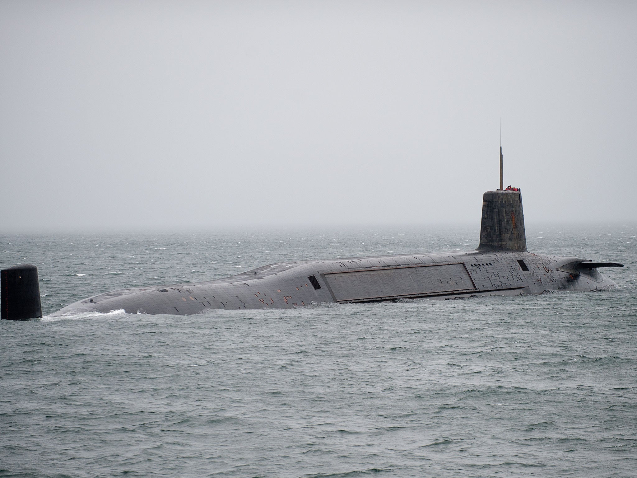Trident nuclear submarine at Faslane (file)