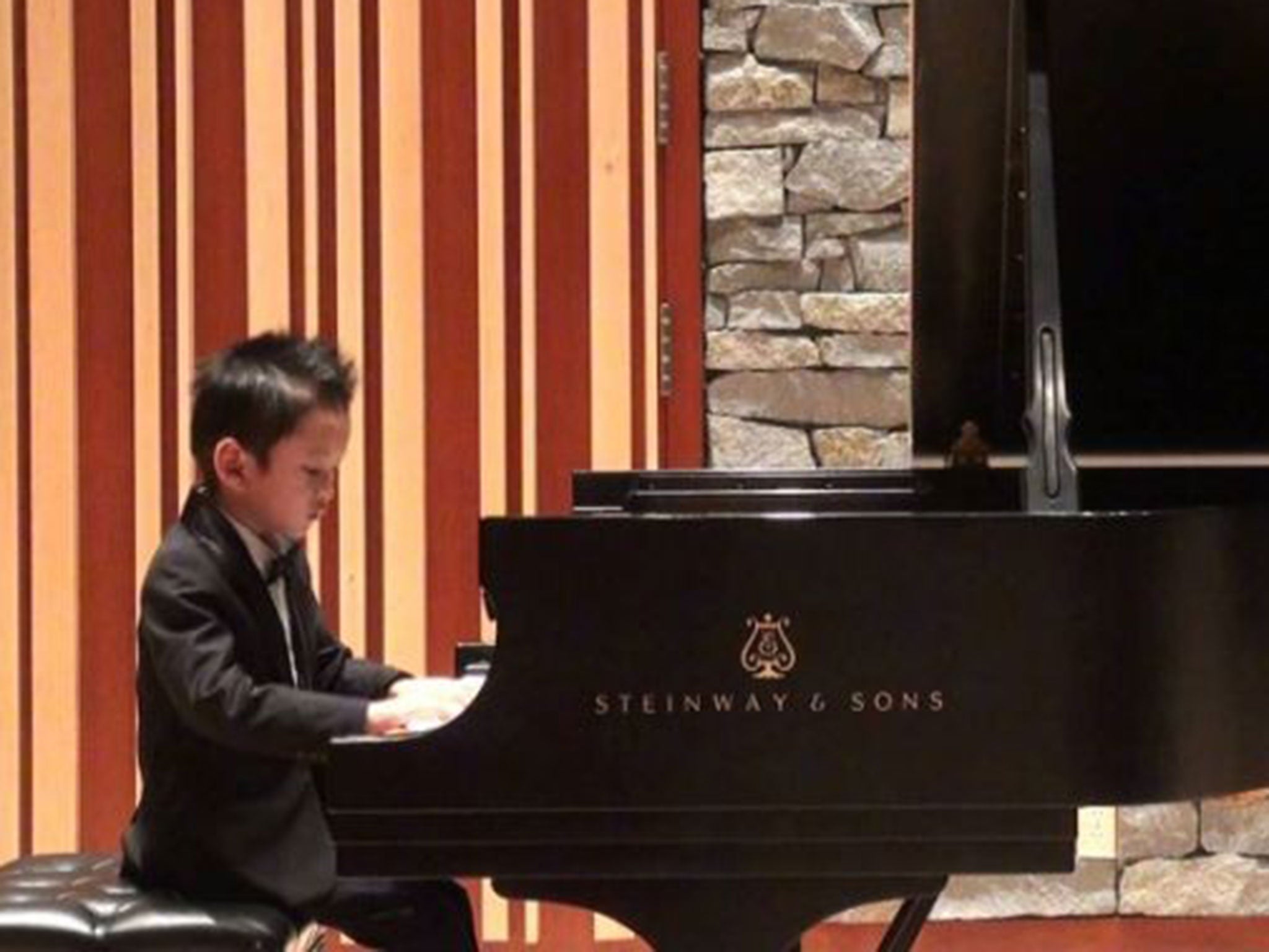Five- year-old pianist Ryan Wang