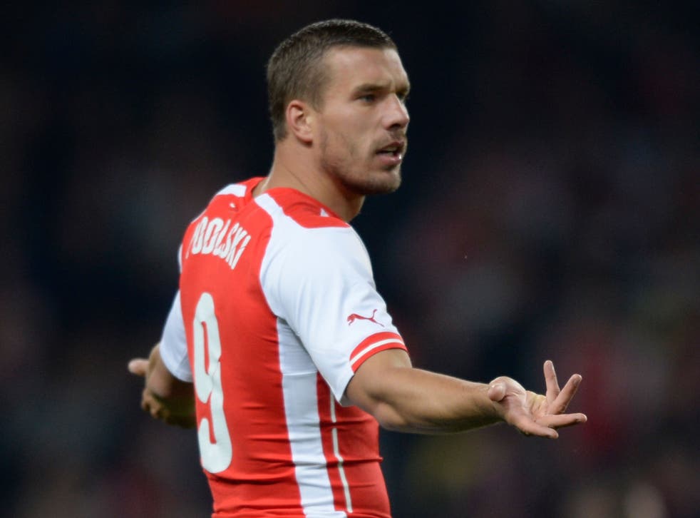 Lukas Podolski Bizarrely Abused After Posting About The Fall Of The Berlin Wall The Independent The Independent