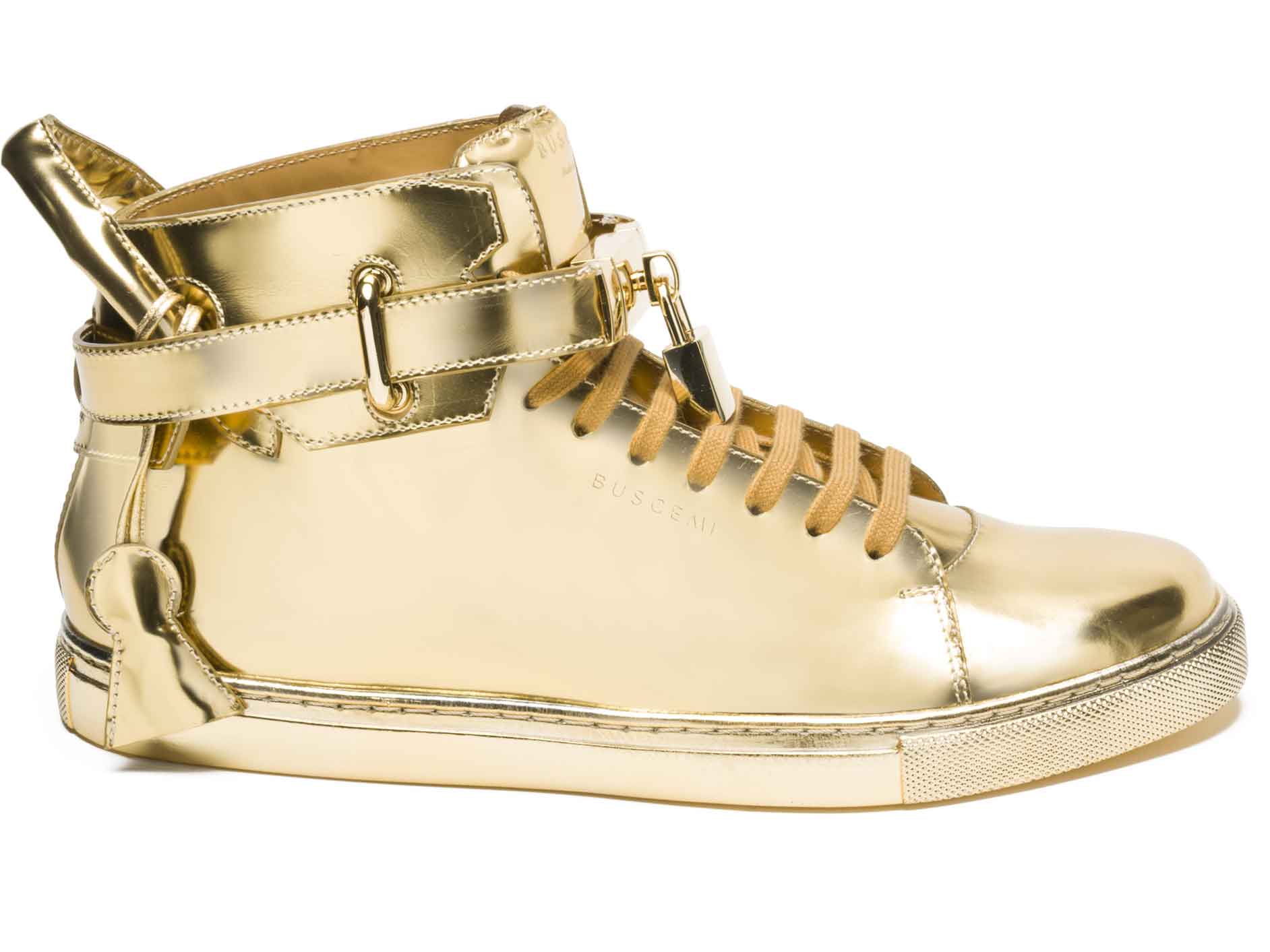Leather high trainers Buscemi White size 43 EU in Leather - 6344413