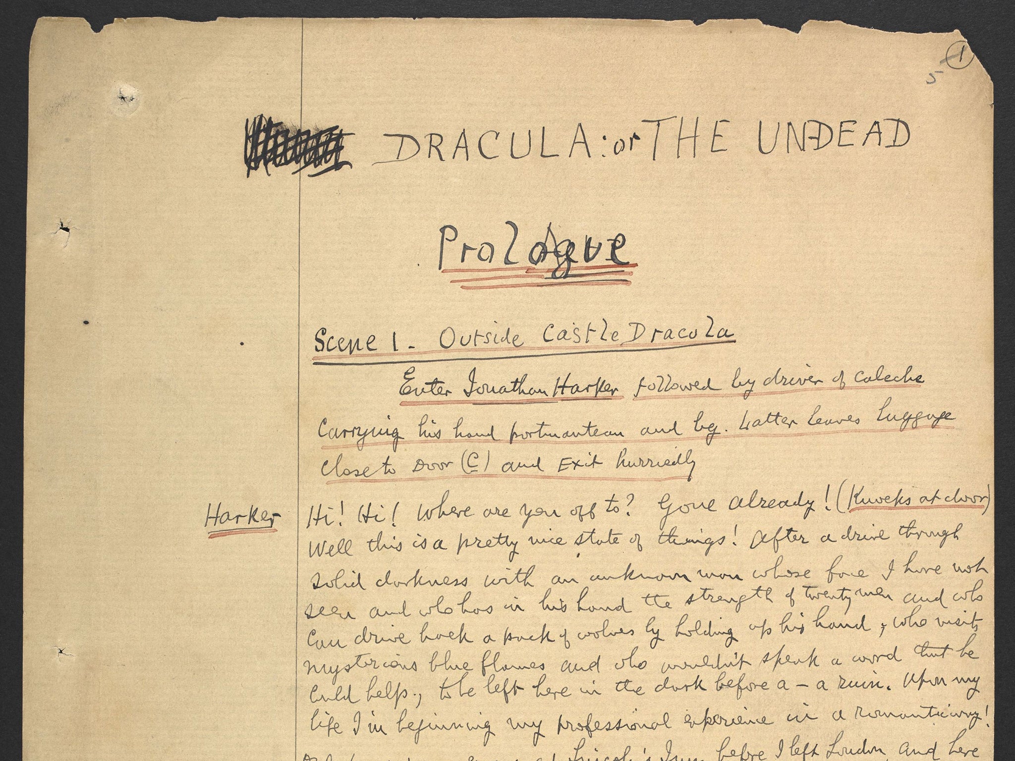 Bram Stoker's theatrical production of Dracula or 'The Un-dead'