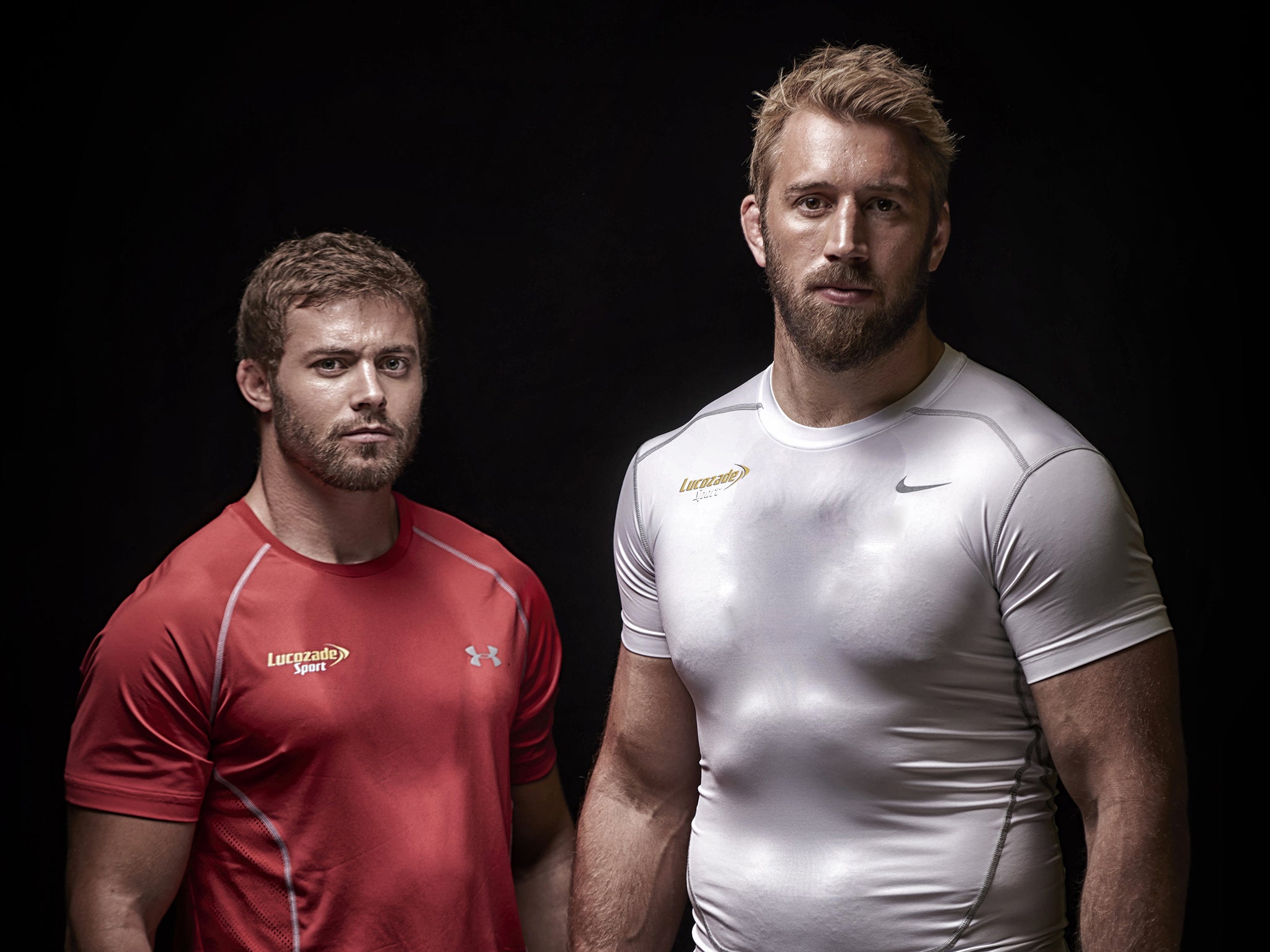Leigh Halfpenny (left) and Chris Robshaw look forward
to a World Cup season