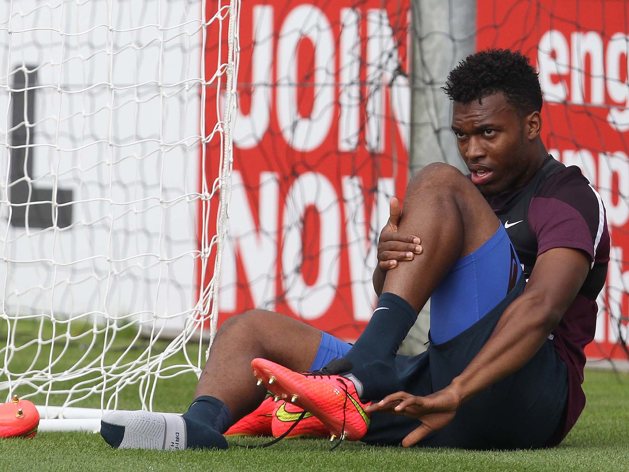 Daniel Sturridge picked up a thigh strain while training with England last month