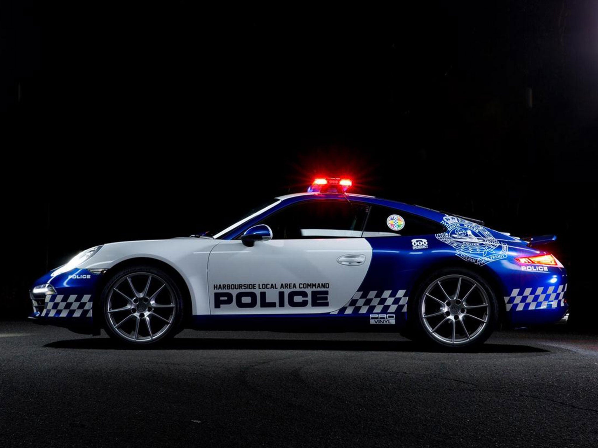 The Porsche 911 Carrera is cruising around Sydney. Picture: NSW Police