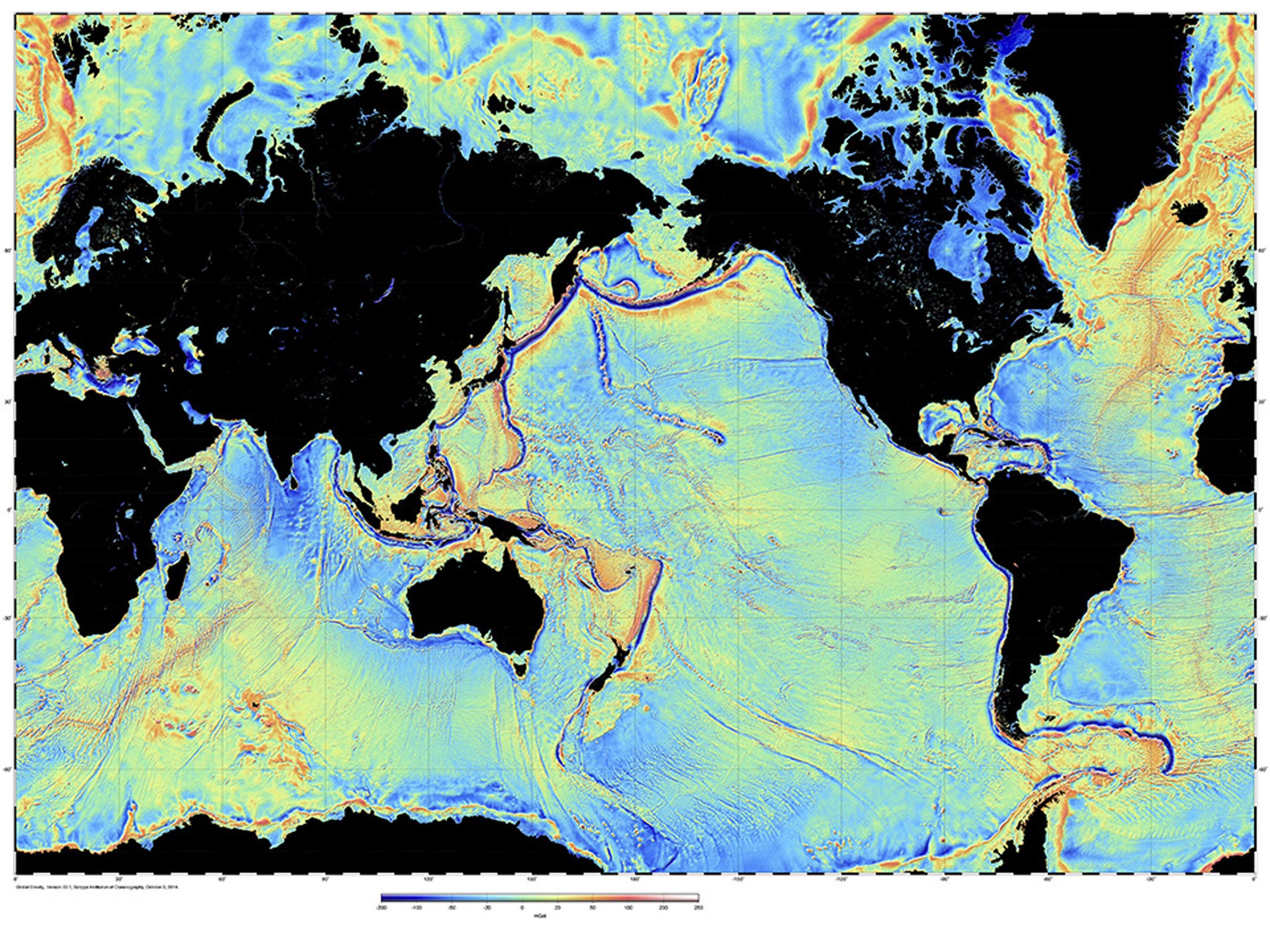 A global map of marine gravity
