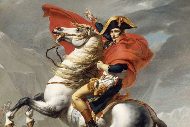 The bicorn hat on sale is similar to the one worn in Jacques-Louis David’s ‘Bonaparte Crossing the Grand Saint-Bernard Pass’ in 1800