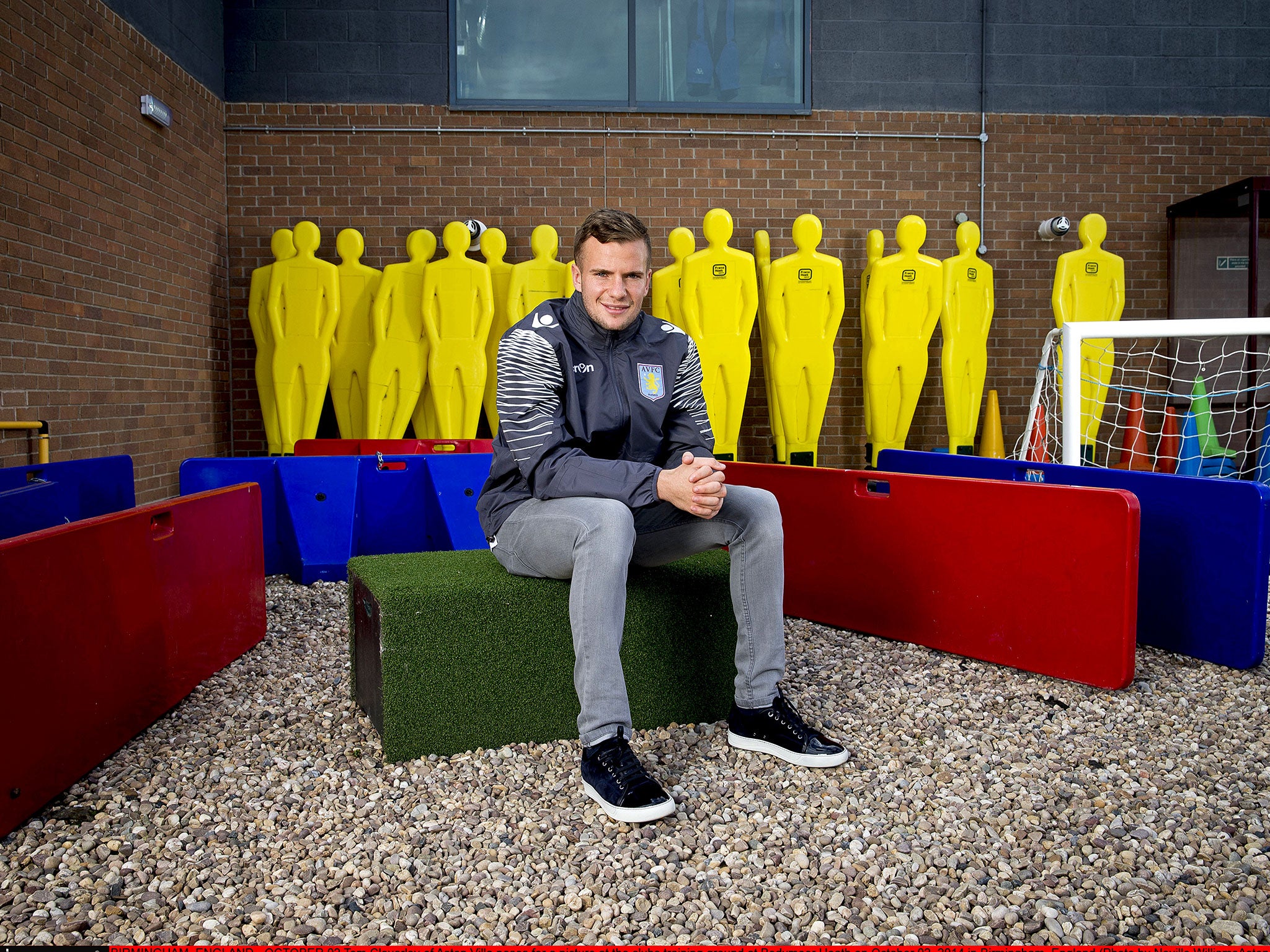 Cleverley at Aston Villa's training ground