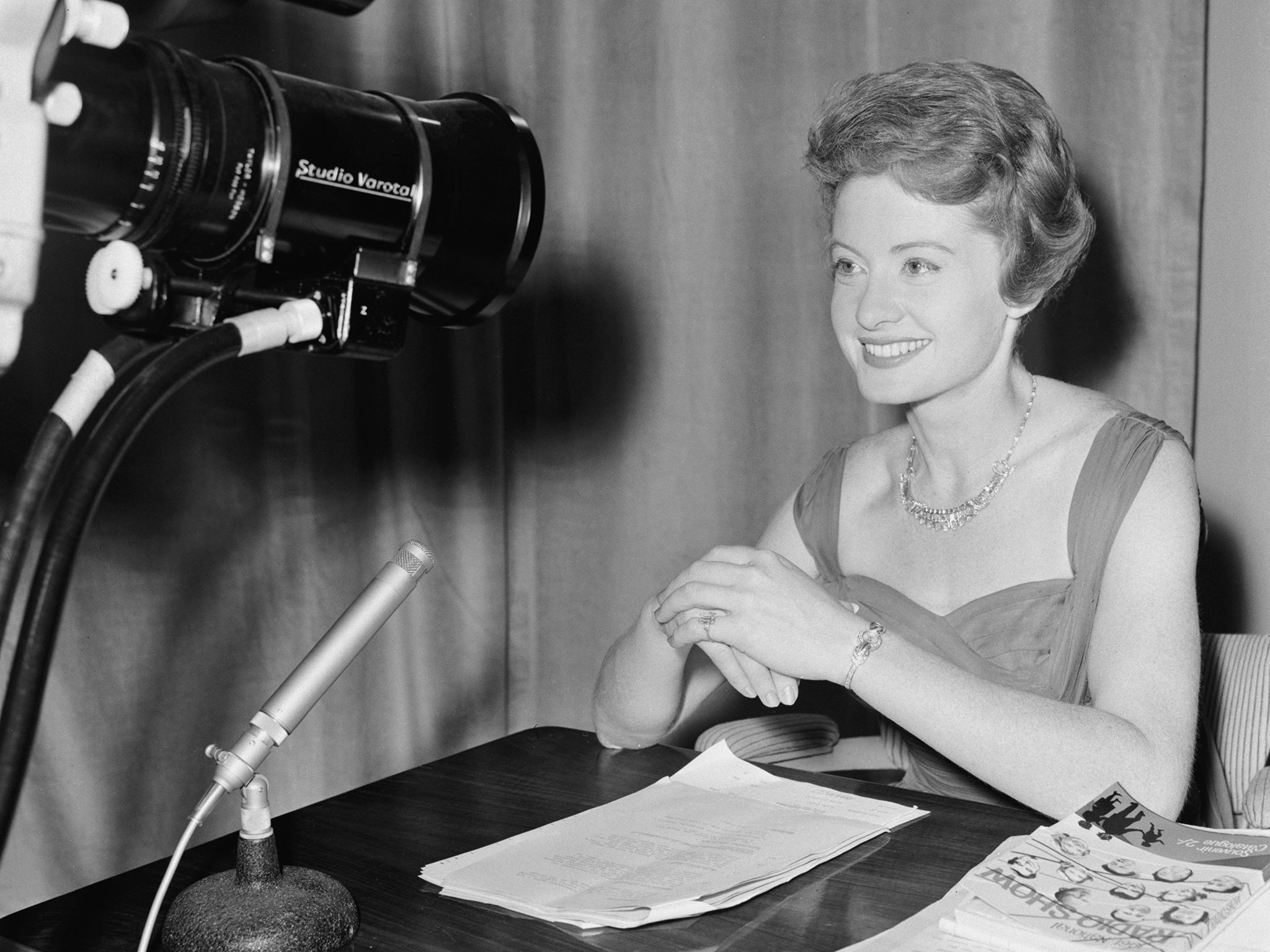 Tracy in 1961 at Earl’s Court, where she was working as an announcer at The Radio Show