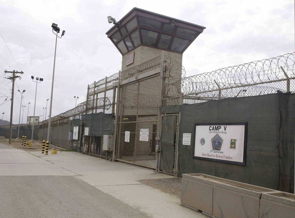 The entrance to Camp 5 and Camp 6 at the US military's Guantanamo Bay detention center at Guantanamo Bay Naval Base
