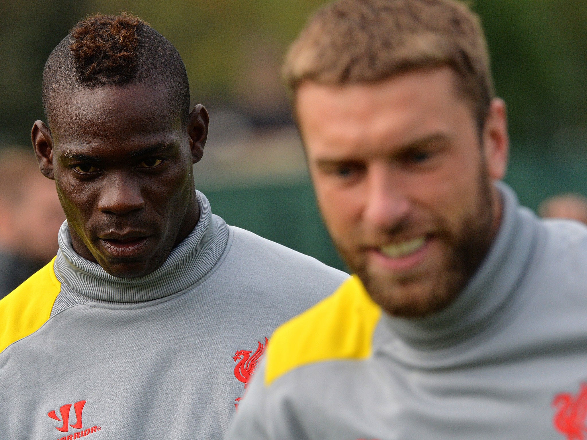 Mario Balotelli and Rickie Lambert