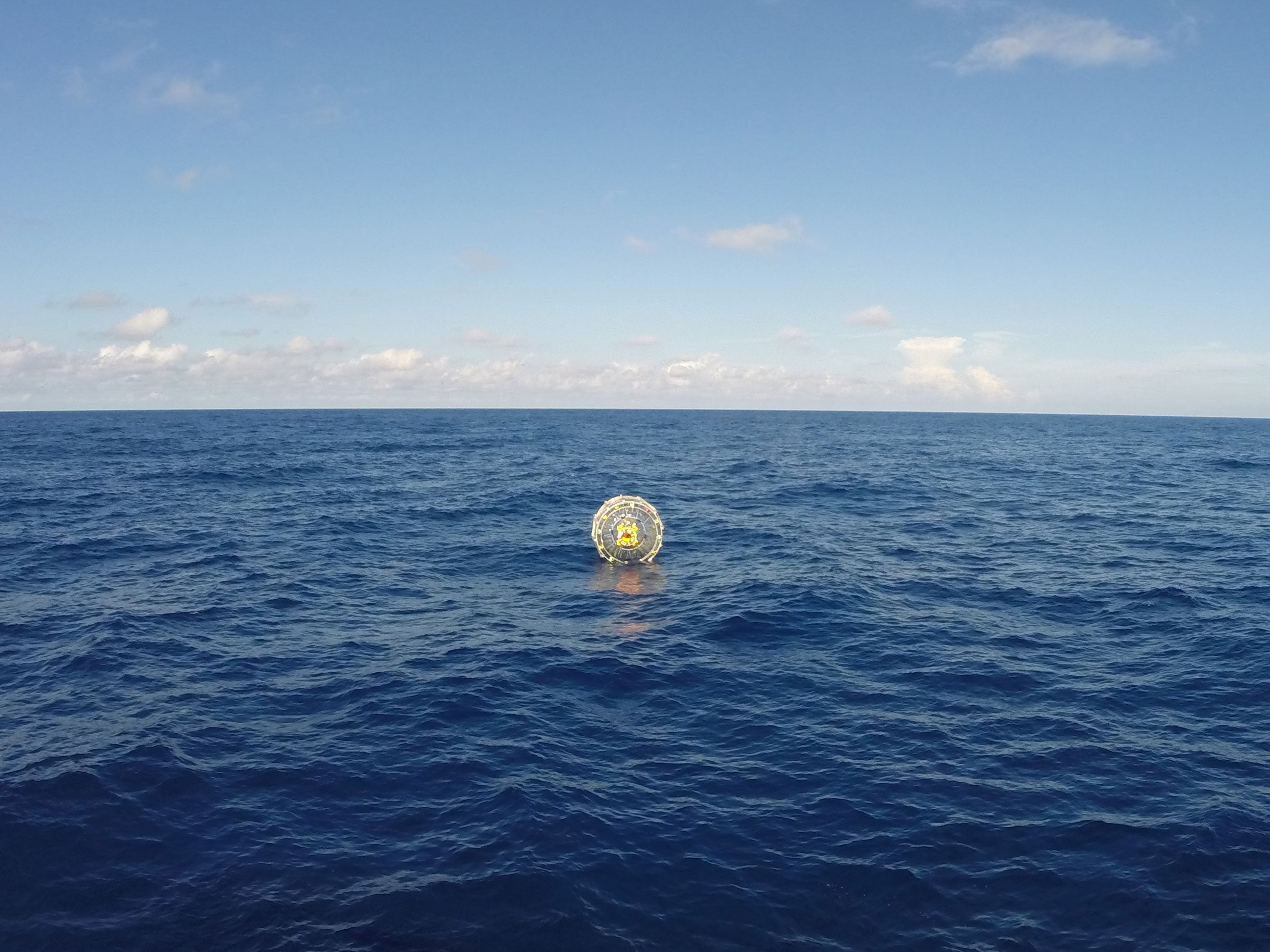 Coast Guard air crew were able to safely pick up Reza Baluchi and the bubble Saturday