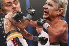 Wenger shoves Mourinho, and the internet responds