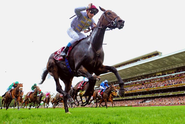 Treve, ridden by Thierry Jarnet, wins l’Arc de Triomphe
for the second year running yesterday at Longchamp