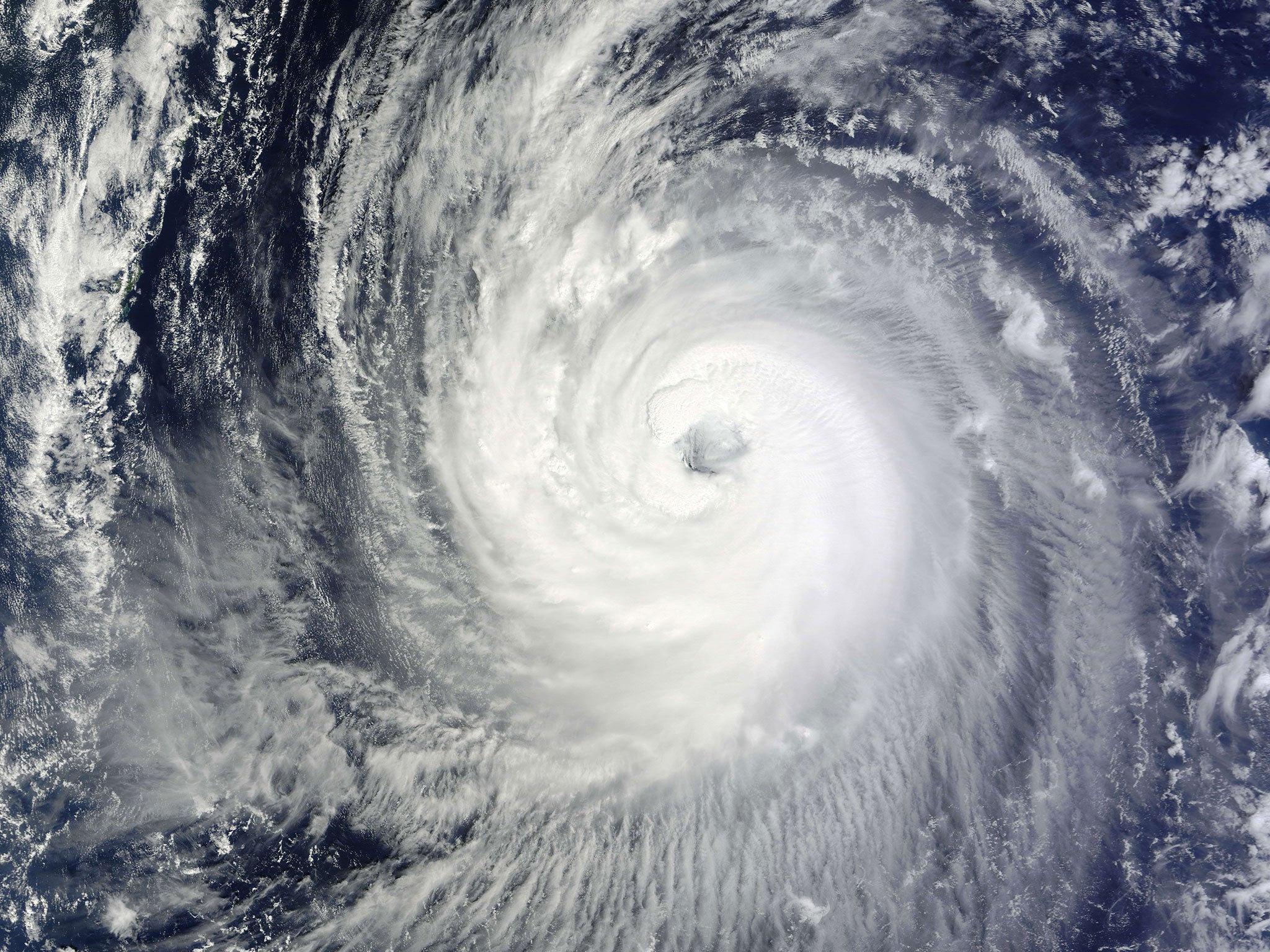 Typhoon Phanfone in the western Pacific Ocean