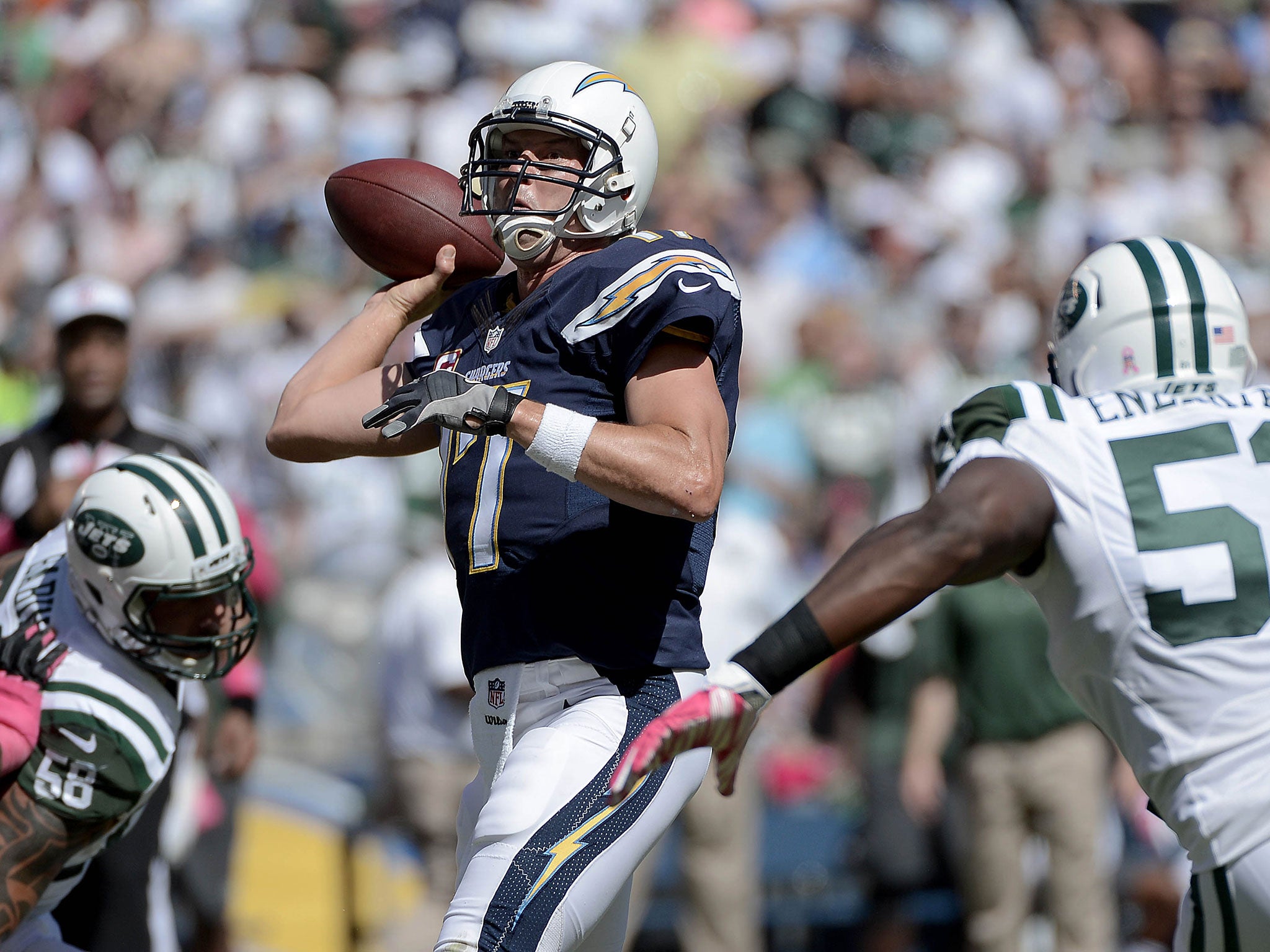 Philip Rivers inspired the San Diego Chargers to a 31-0 shutout of the New York Jets