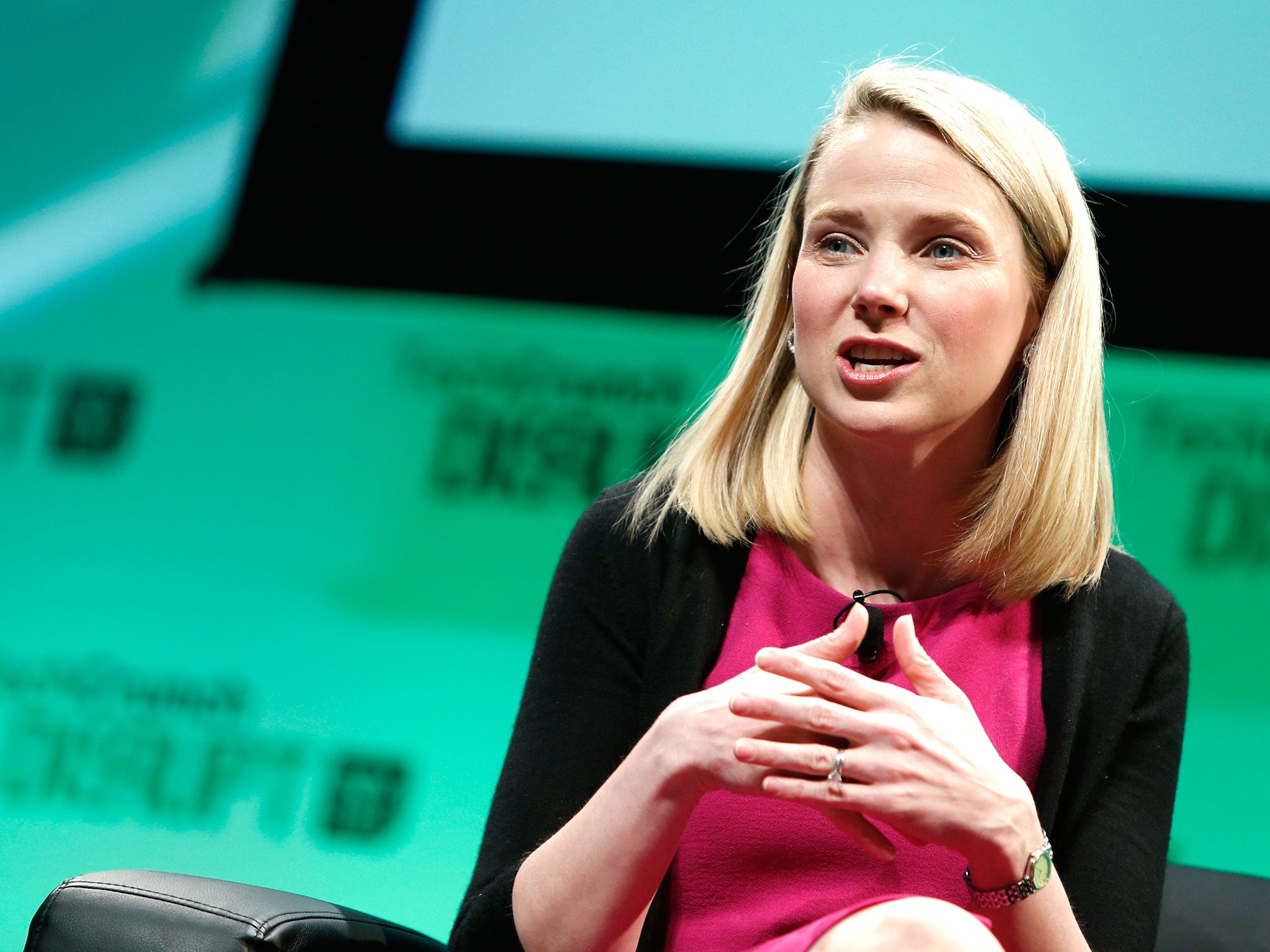 Yahoo! CEO, Marissa Mayer speaks at TechCrunch Disrupt NY 2014