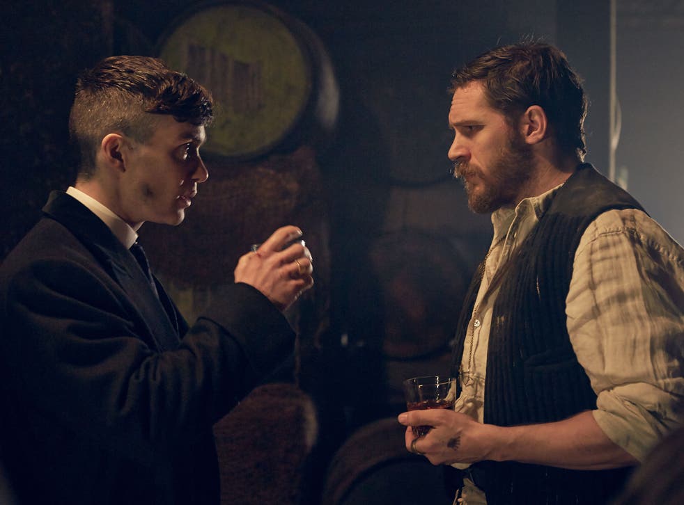 Cillian Murphy and Tom Hardy as Tommy Shelby and Alfie Solomons in Peaky Blinders series two