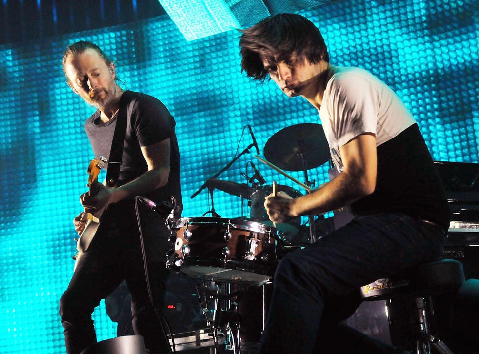 Thom Yorke and Jonny Greenwood perform with Radiohead